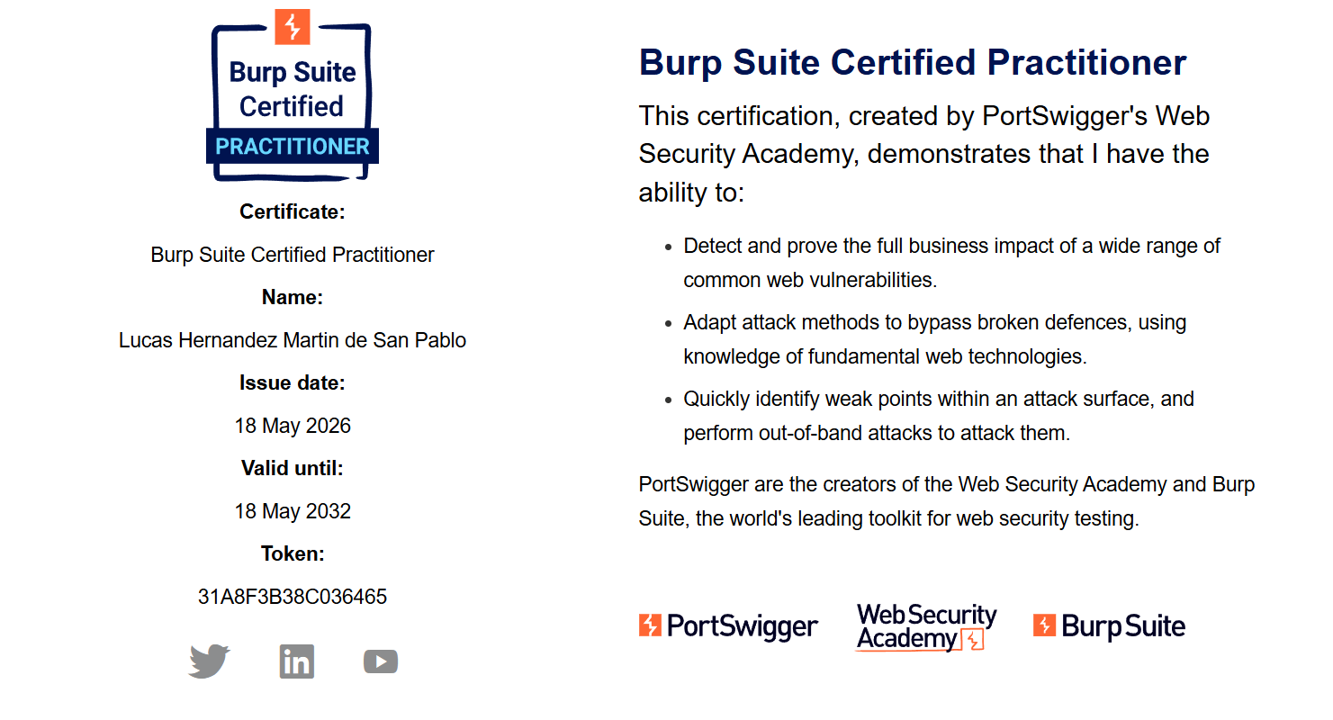 Burp Suite Certified Practitioner